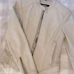 HARLEY-DAVIDSON Women's Cream Leather Jacket